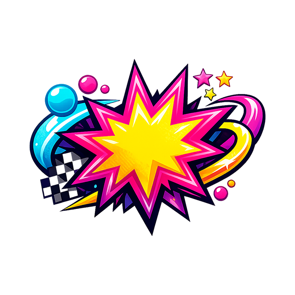 Cyber Retro Blast - Custom AI Logo Template