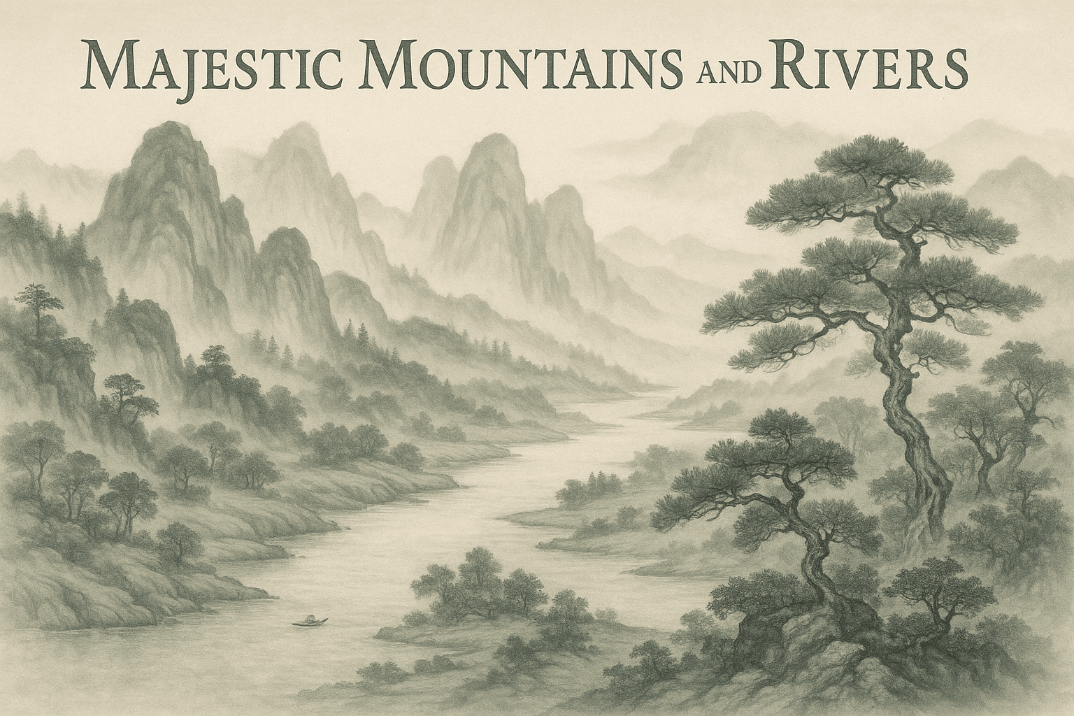 Majestic Mountains and Rivers poster